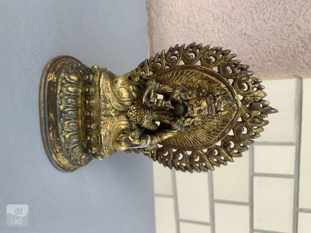 A GILT-COPPER FIGURE OF VAJRADHARA AND HIS CONSORT - 图6
